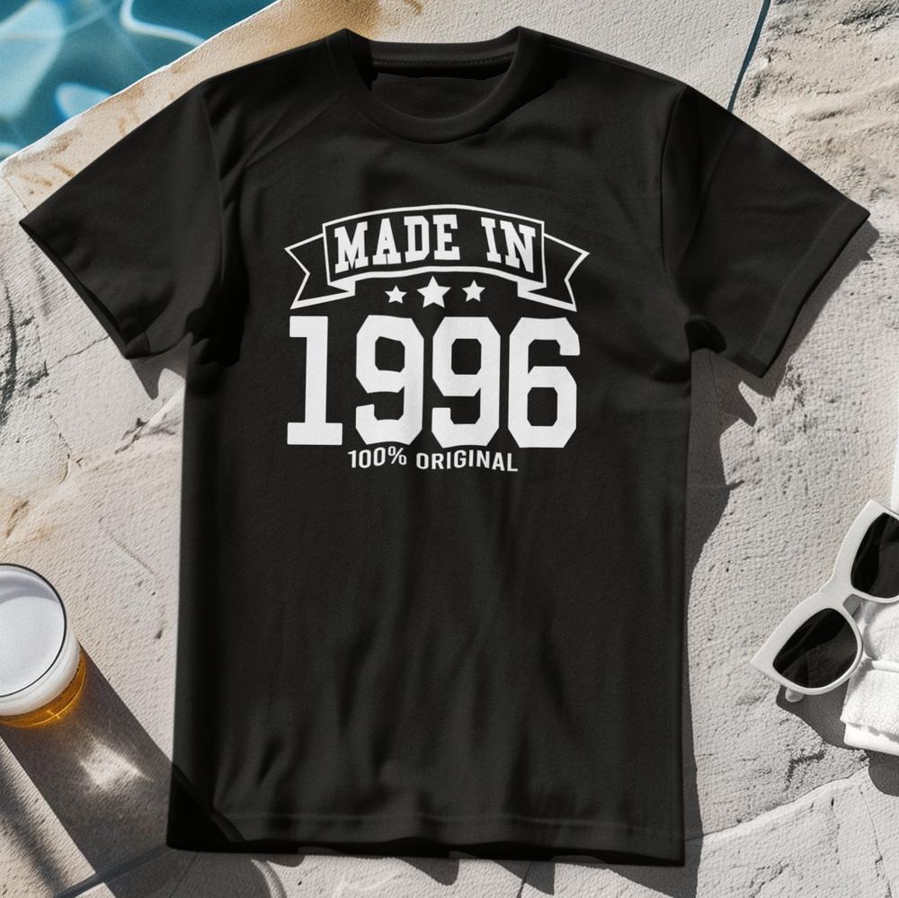 

MADE IN 1996 T-SHIRT - birthday gift son dad present legend year of birth date Unisex T-Shirt XXL