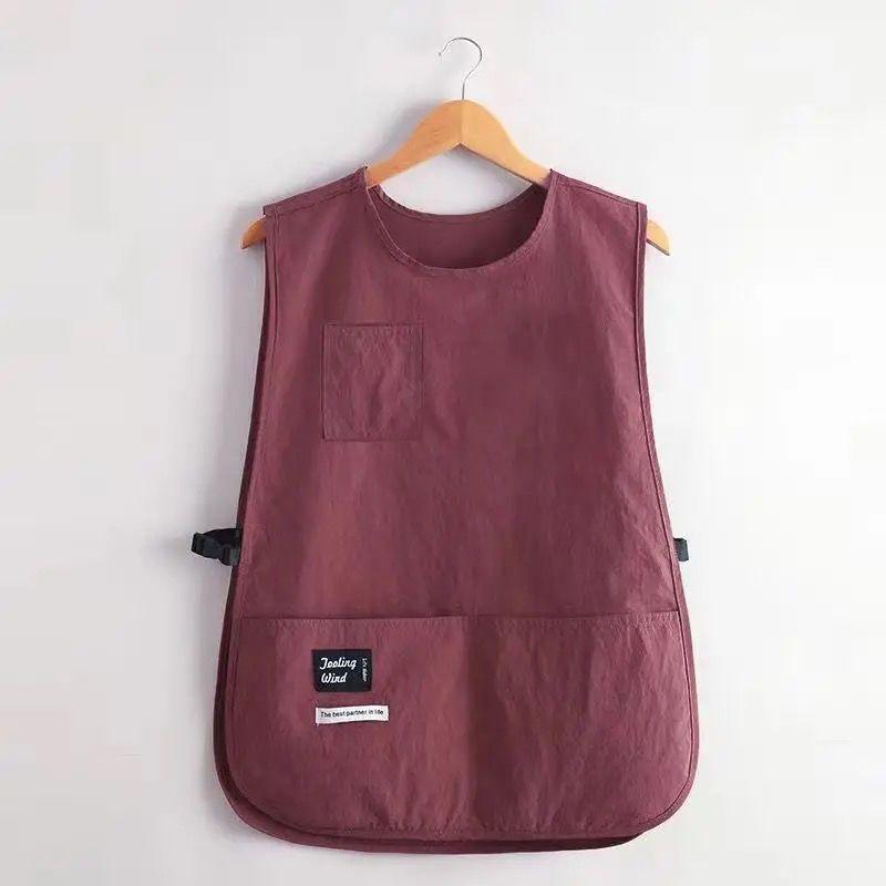 Household Kitchen Apron, Water-repellent Coffee Shop Overalls, Breathable Vest, Enlarged Waist, Unisex
