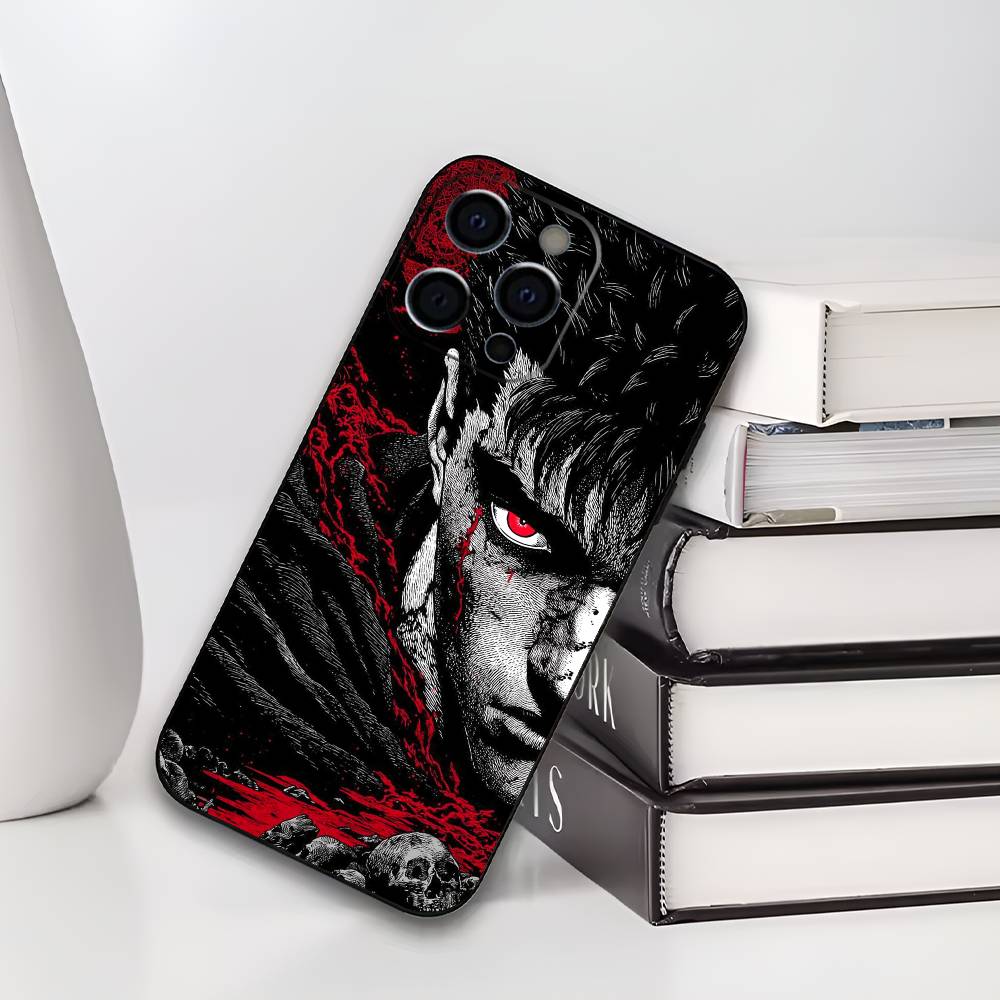

Мягкий черный чехол для телефона B-Berserk G-Guts для iPhone 17/16/15/14/13/12/11 Plus/Pro Max/XS Совместим с несколькими моделями телефонов iPhone16se4