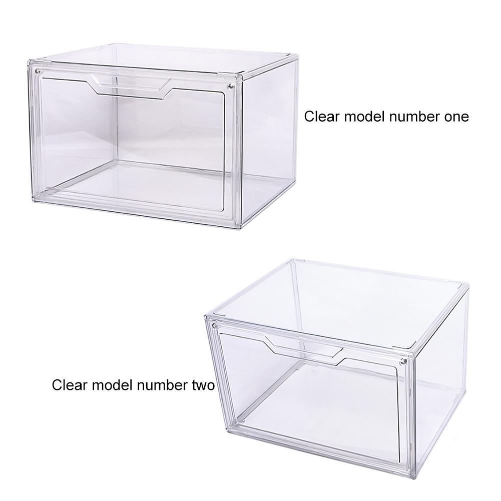 Acryl Transparente Schuhbox Klarer Schuhorganizer mit Deckel Kunststoff Schuhaufbewahrungsbox Stapelbar für Stiefel Sneaker Schuhe