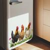Countryside Chickens & Flowers Fridge Magnets, Farmhouse Wall Decals for Home Decor, Self-Adhesive