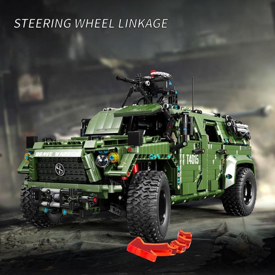T4015 Warrior Military Car Building Blocks 4739 Pieces 1:8 Technic OffRoad Vehicle for Outdoor Adventure and Tactical Training