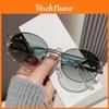 New Fashion Oval Metal Sunglasses For Men With Uv400 Protection Stylish Sun Shades For Travel And Parties