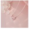 Bow Pendant Necklace Choker Women Elegant Minimalist Jewelry