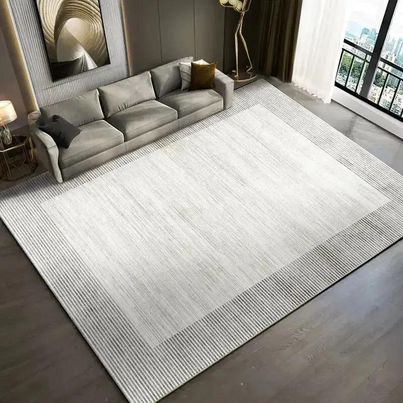 Luxury Gray Series Carpet Area Rug Stain Resistant Floor Mat for Living Room Bedroom and Office Indoor Decor Aesthetic Home