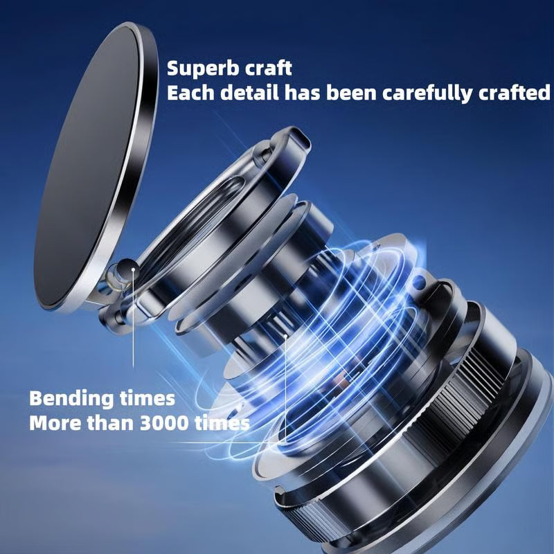 Metal Vacuum Magnetic Car Phone Holder Foldable Design 360° Adjustable Vacuum Mount for Car/Desk/Bathroom/Universal Use