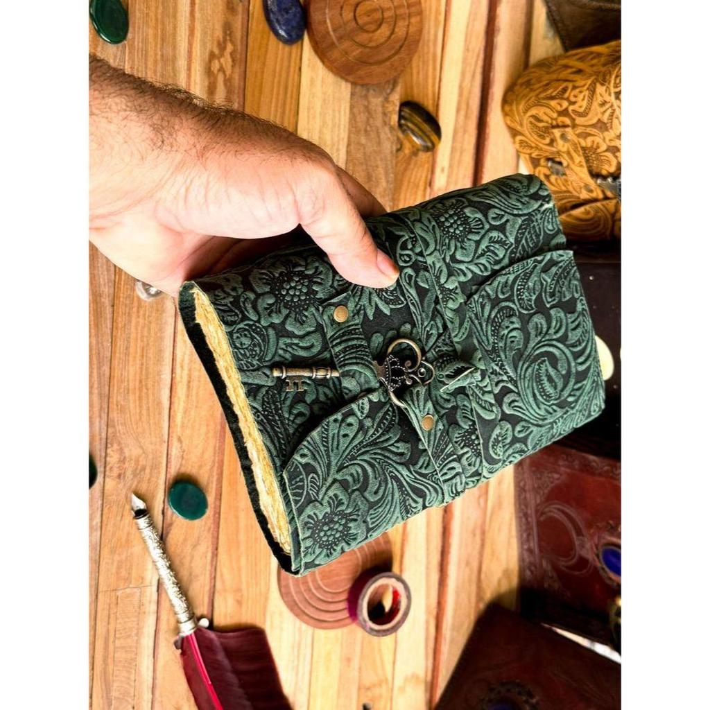 leather Journal Genuine Leather Notebooks For Men Women - Beautiful Journal For sketches Traveling book Blank Spell Grimoire Notebook