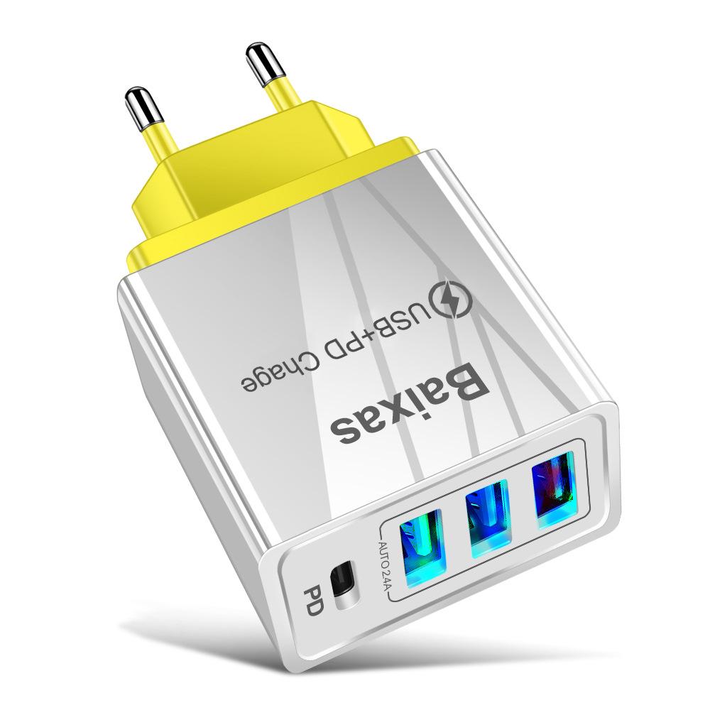 Universal 4-Port USB Travel Charger 5V/2.4A Fast Charging Adapter - AU/EU/UK/US Plug