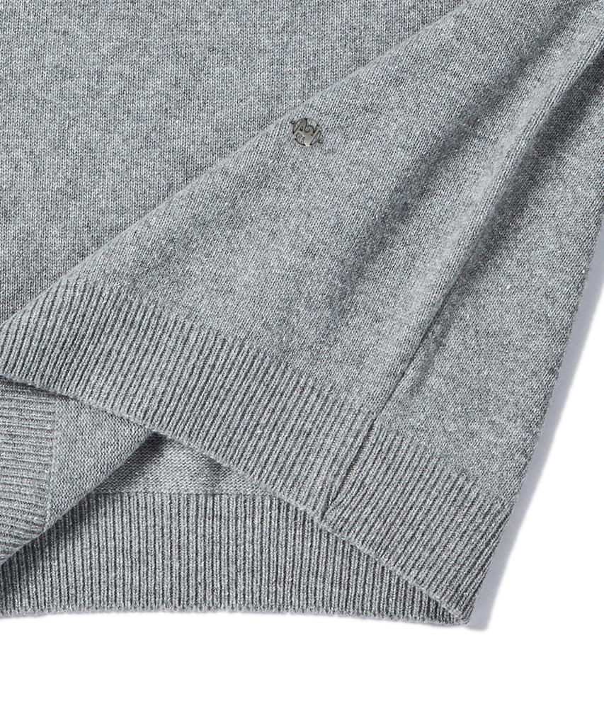 BEYOND CLOSET [Collection Line] Heritage Polo Wool Knit Grey