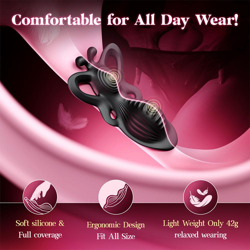 APP Zdalne Sterowanie Noszony Stringi wibrator Stymulator łechtaczki 9 trybów wibracji Mini Motylek Masturbator Zabawki erotyczne Para