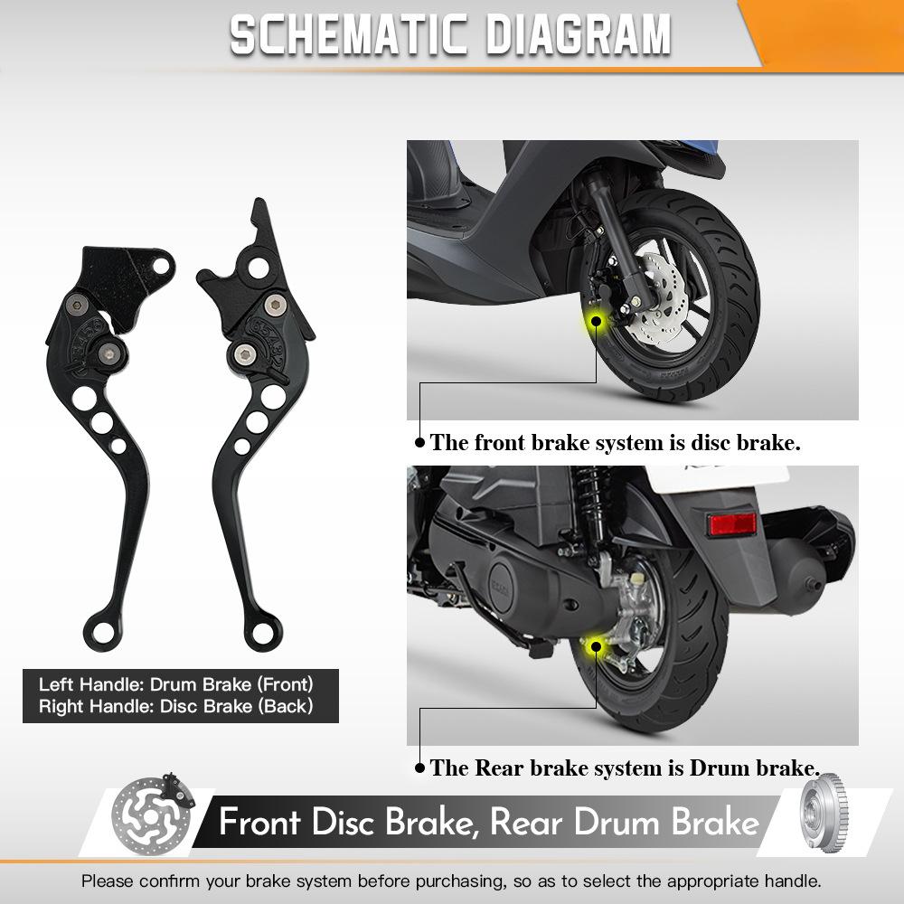Universal Motorcycle Brake levers Motorcycle Accessories Modified Horn Adjustable Hand Lever GY6