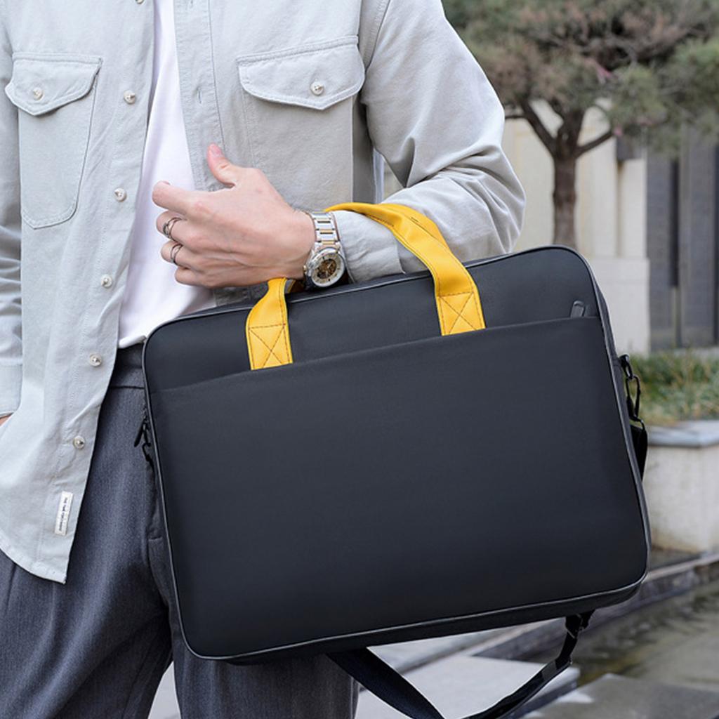 Protective Carrying Case Notebook Handbag Oxford Cloth Laptop Computer Bag Splash-proof Briefcase Portable Black/Gray
