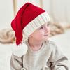 Christmas Warm Knitted Woolen Hat Winter Red Santa Hat Holiday Dress Parent-Child Woolen Hat