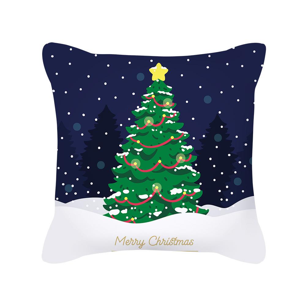 New Cartoon Christmas Pillow Cover Holiday Gift Square Cushion Cover Cushion Cover Pillow Cover
