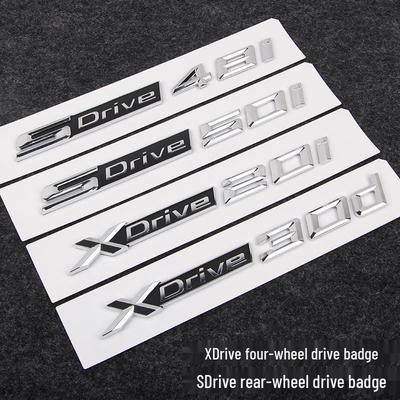 Compatible with BMW X1, X3, X5, X6 xDrive Models: 20i, 28i, 30i, 35i, 40i - Side and Rear Fender Badge.