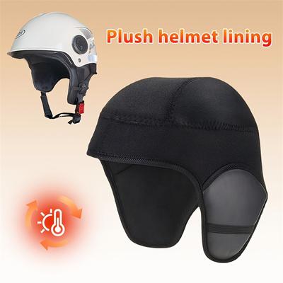 Zimní elektrická motocyklová helma vložka teplá čepice polstrovaná ochrana uší pokrývka hlavy vložka do motocyklové helmy cyklistické vybavení
