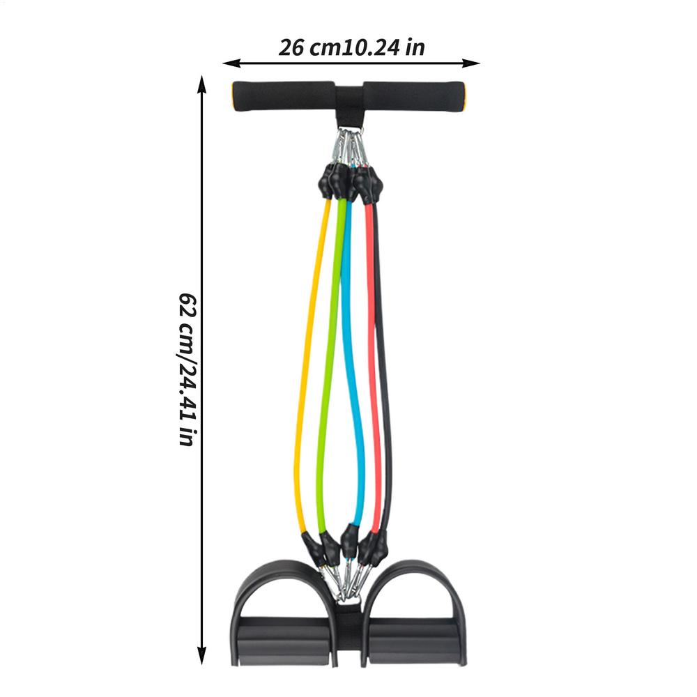 Multifunction Tension Rope Elastic Yoga Pedal Puller Resistance Band with Non-Slip Handle Leg Stretching Tension Rope Home