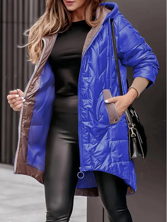Women's 2024 Autumn/Winter Hooded Loose-Fit Cotton Jacket Coat