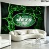 New york jets Logo Wall Tapestry Aesthetic Wall Hanging Printed Fabric Blanket Decorative Tapestries for Bedroom Living Room Home Decor