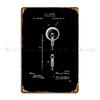 Edison S Original Patent For The Electric Lamp Metal Plaque Poster Pub Retro Garage Kitchen Iron Tin Sign Poster