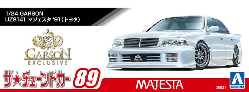 Aoshima Bunka Kyozai Die getunte Auto-Serie 89 Toyota Garson UZS141 Majesta Plastikmodellbausatz Co., Ltd. 1/24 Nr.. '91 (Auto)