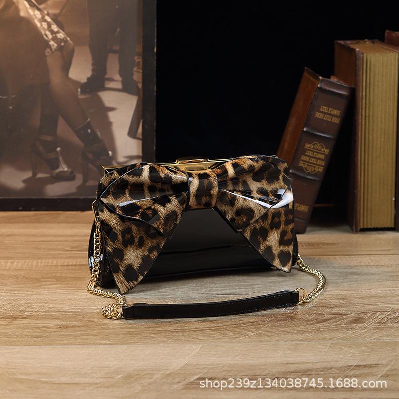 Underarm Bag High-End Patent Leather Bag High-Grade Fashion Women's Bowknot Bag Versatile Small Bag Wholesale