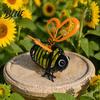 IP65 Waterproof Outdoor Bouncy Spring Powered Bee Hanging Lights Solar Lights Metal Ornaments Energy Efficient Lighting Fairy for Backyard