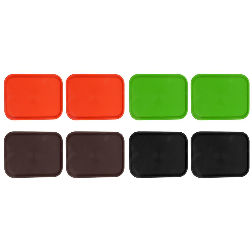 Food Service Tray Fast Food Tray Wide Applications Anti Slip Surfaces Rectangular for Restaurants for Dessert Shops for Cafes