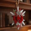 Vertical Droplet Shaped Christmas Pine Needle Swag Wreath Artificial Red Berry Without/with Light Door Window Stairs Decoration