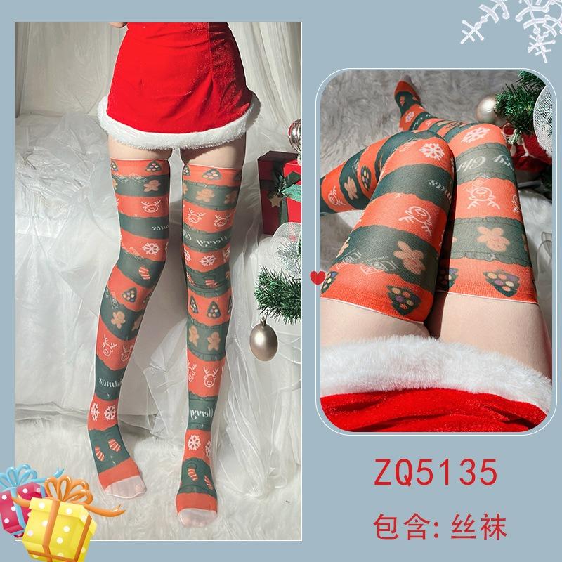 Sex Christmas stockings Sexy stockings Halloween cosplay cute tall leg socks Thin