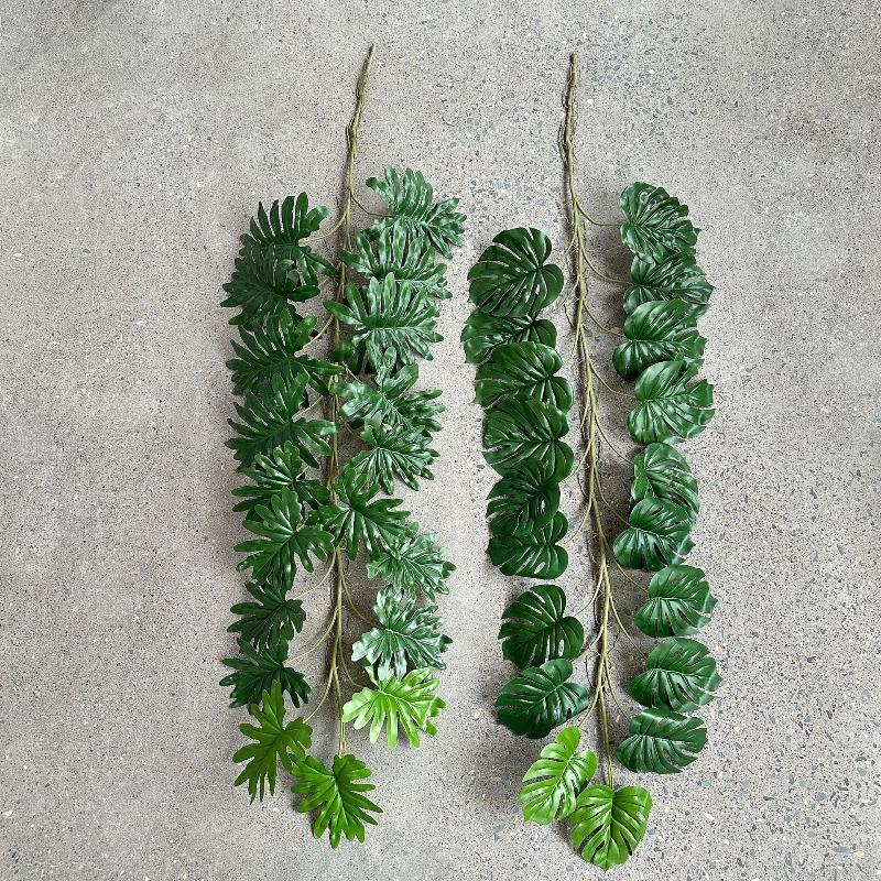 Simulation Spring Rain Leaves 1.8m Plastic Plants Vines Cafe Balcony Decoration Artificial Turtle Back Leaf Green Plant Vine