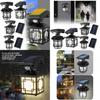 Square Solar Led Wall Lamp With Remote Control For Patio Pathway Lighting