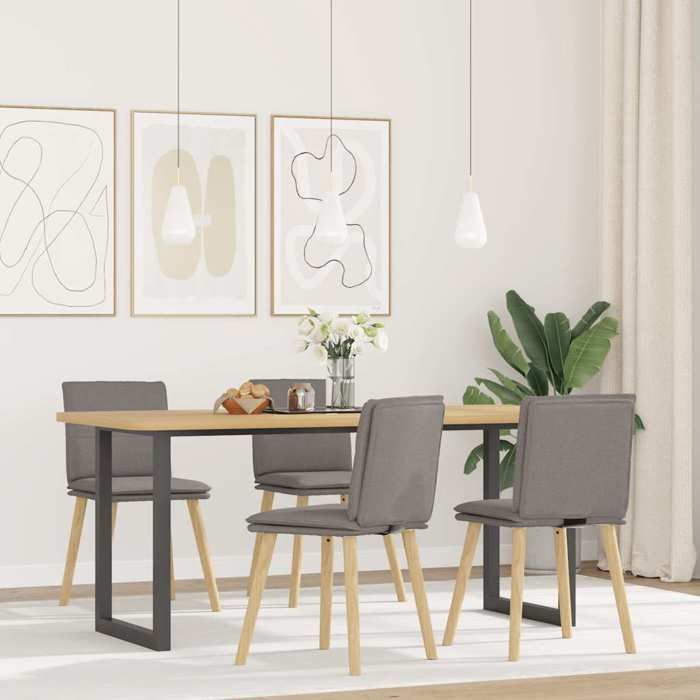 VidaXL Chaises à manger lot de 4 taupe tissu, chaise, chaise de salon, chaise d'accent, chaise de cuisine, siège de salle à 3315361