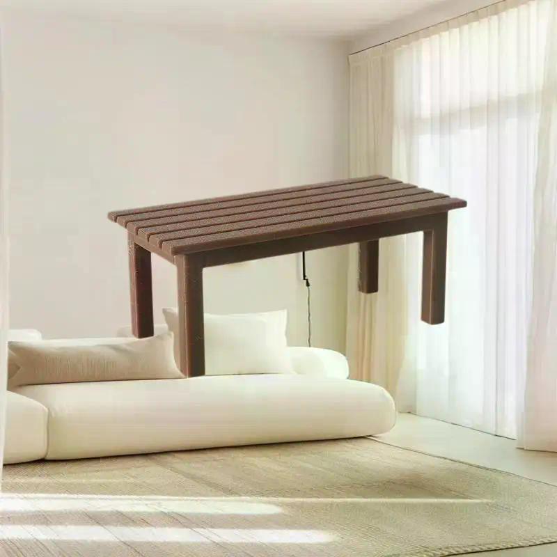 1/12 Dollhouse Simulation Table Bench Model Dollhouse Furniture Decoration Dolls House Living Scene Ornament Pretend Play Toys