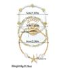 6Pcs Bohemia Starfish Shell Bracelet Set For Women Summer Beach Pearl Seed Bead Chain Bangle Female Vacation Jewelry Gift