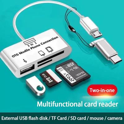 Multifunction Card Reader TF/SD/U Disk/Mobile Phone Camera Type-C OTG Universal Expansion Card Reader