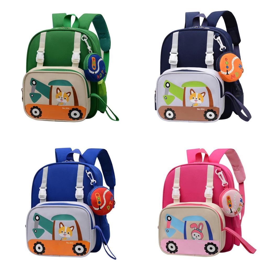 Elegant Simple And Colorful Kids Backpack In Pink Purple And Blue For School And Play