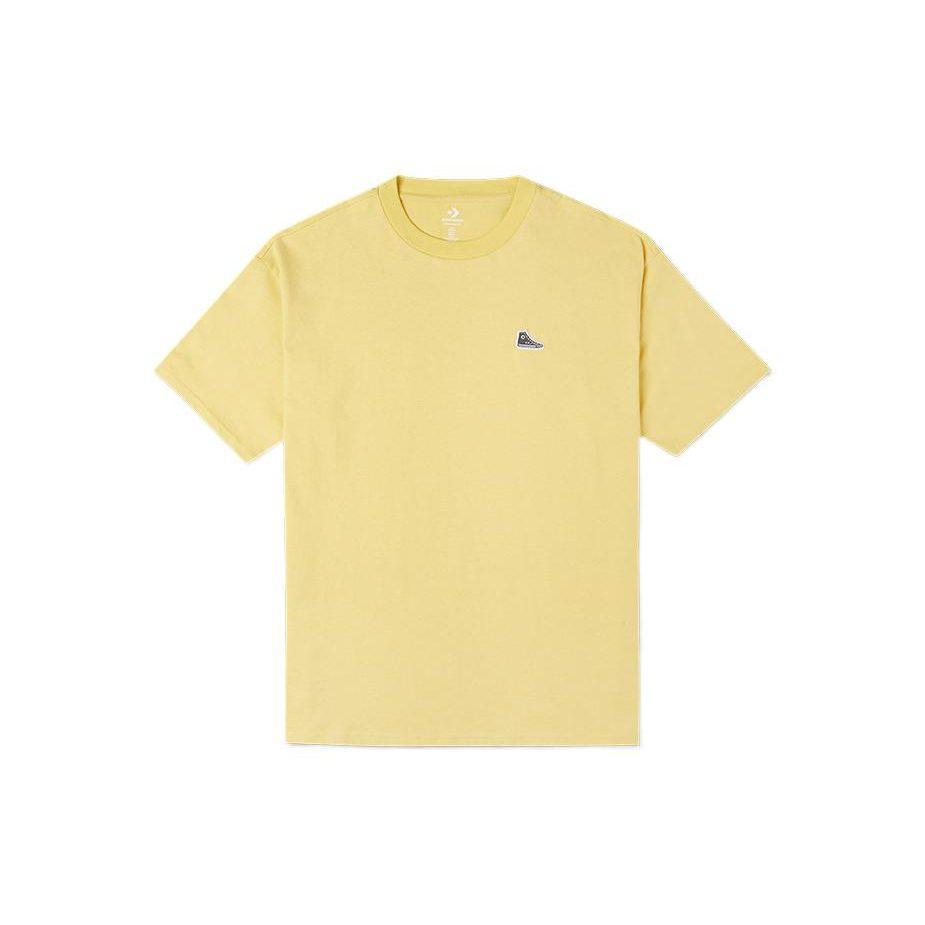 Converse T Shirts Unisex Yellow Crew Neck Moderate Straight Fit 10020931-A15