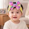 New INS-Style Elastic Wide-Band Baby Headbands:Cute Printed Bow Hair Bands,Soft & Skin-Friendly Headbands for Infants & Toddlers
