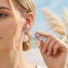 Women's Earrings Beach Resort Style Starfish Pearl Shell Pendant Earrings Creative Exquisite Shell Earrings