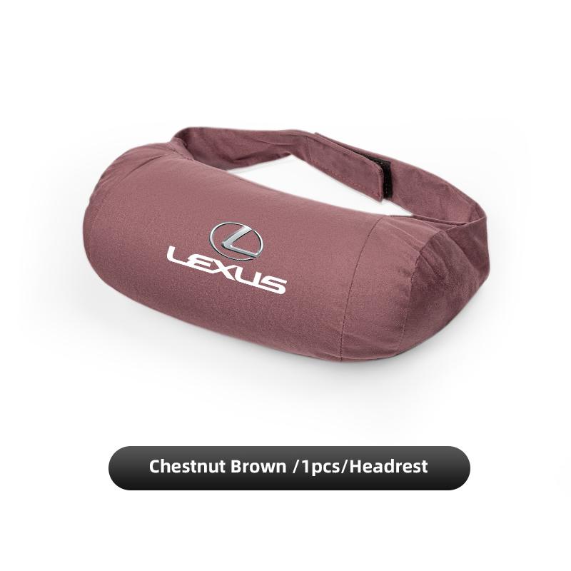 QDDY3 Luxury Suede Car Interior Seat Headrest Support Lumbar Pillow For Lexus F SPORT LBX NX RX 350h 450h ES UX 300e GS GX IS LS LX