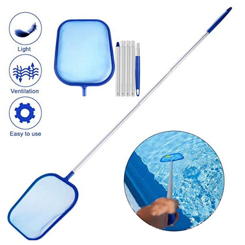 Swimming Pool Cleaning Kit Skimmer Net Vacuum Cleaner Brush Dispenser Pool Maintenance Set with 4 Section Pole