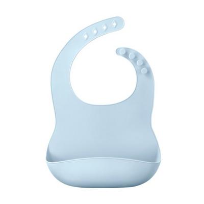 Casa Drawing Silicone Bib, Sky Blue, 1 Piece, 1 Piece