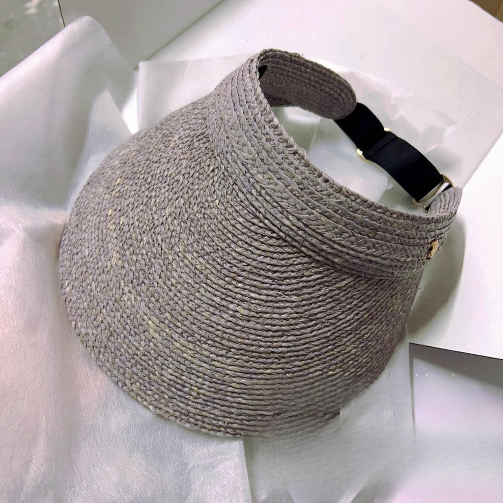 Sun Protection Hat Summer Large Brim Empty Roof Sun Hat Lafite Grass Versatile Casual Topless Beach Sun Straw Hat Women