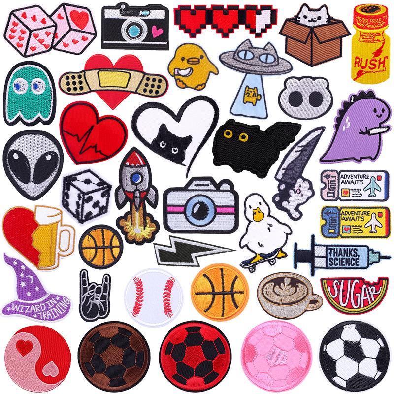 Cartoon Football Embroidery Patch Iron On Patches For Clothing Thermoadhesiv Patches On Clothes DIY Sewing Decorate Applique