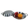 ZISIZ Silver Stainless Steel Stackable Serving Platter