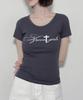 Ijeulum Girls Slim Fit Short Sleeve T-Shirt (Blue Charcoal)