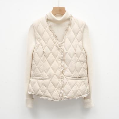 Autumn and Winter Women's 90 Down Light Down V-neck Duck Down Waistcoat Down Jacket