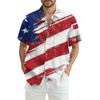 Men's Casual Casual Independence Day Print Short-sleeved Shirt