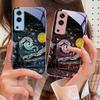Oil Painting Starry Sky For Vivo Y76 16 55 V29 Lite 5G 25 23 30 iQOO Z9X 12 Pro Neo X200 100 90 60 Tempered Glass Phone Case